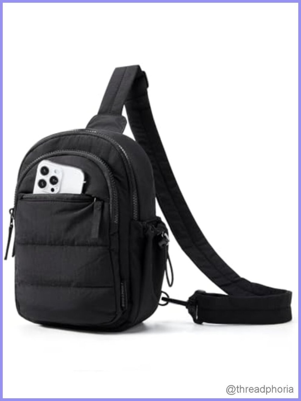 Puffer Sling Crossbody Bag Hobo Handbag RFID Blocking Adjustable Strap